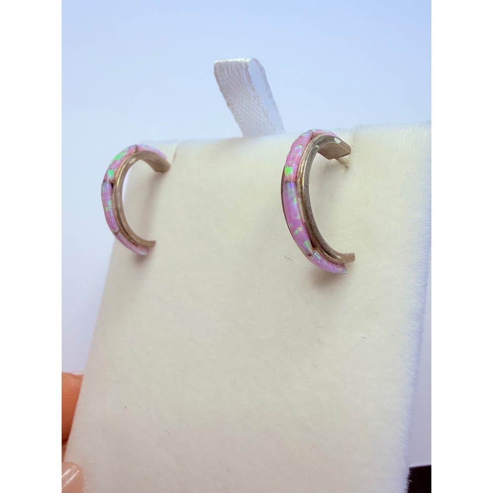 Sterling hoops earrings